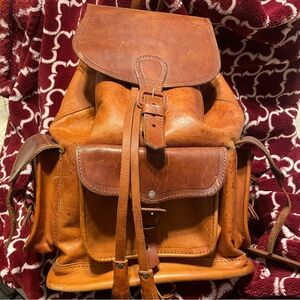 Vintage Leather Backpack for Men